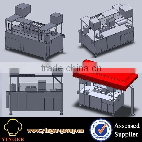 military mobile fast food camp kitchen vending trailer kiosk