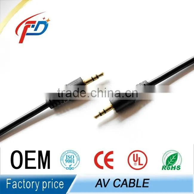 Factory wholesale jack 3.5 plug audio cable av extension cable male to female