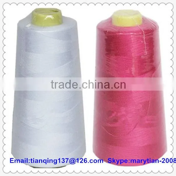 100% polyester sewing threads Ne 40/2 5000Yards dyed colors