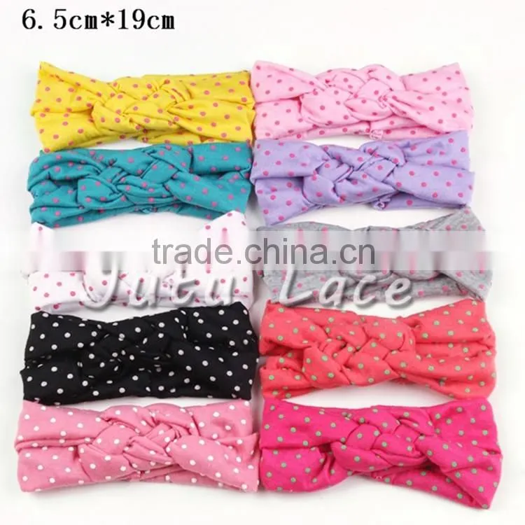 Fancy cotton fabric wide headware - fashion stretch knited headwraps -floral custom printed elastic headbands
