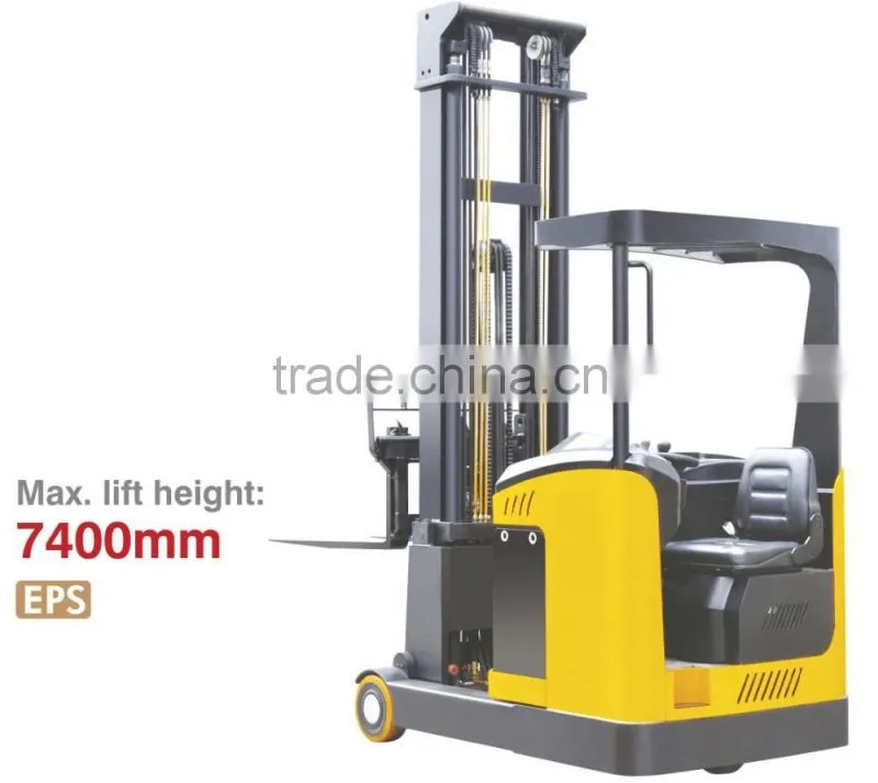 1.5 Ton Electric Reach stackers truck, Max. lift height 7400mm