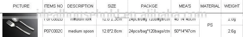 Large Plastic Forks Knife And Spoons,Siver Coated Cutlery,Disposable Plastic Metallic Cutlery