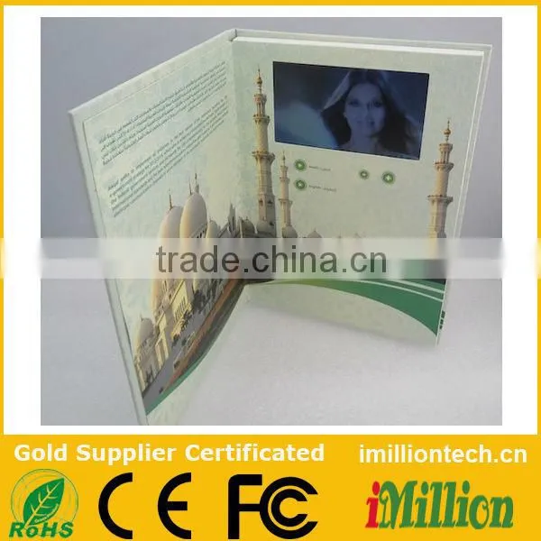 Lcd Video greeting card advertising booklet