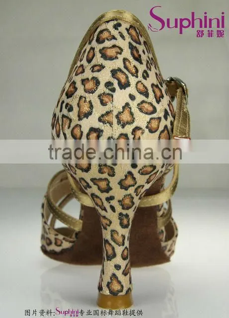 Suphini Leopard High Heel Latin Ballrom Salsa Dance Shoes