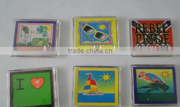 Die cut acrylic refrigerator 3d fridge magnet