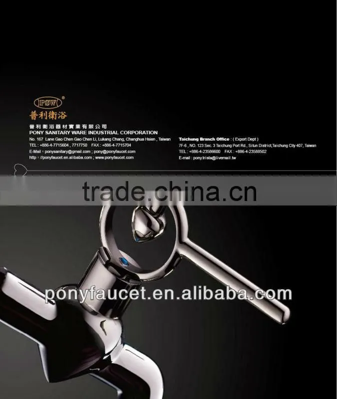 High Quality Taiwan made polished mounted single handle water tap faucet