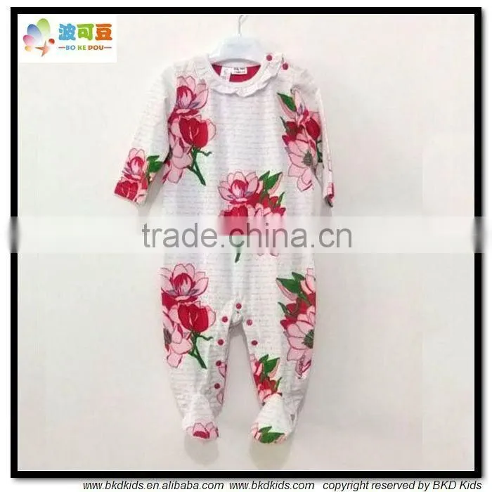 BKD baby flowers clothing baby girls romper