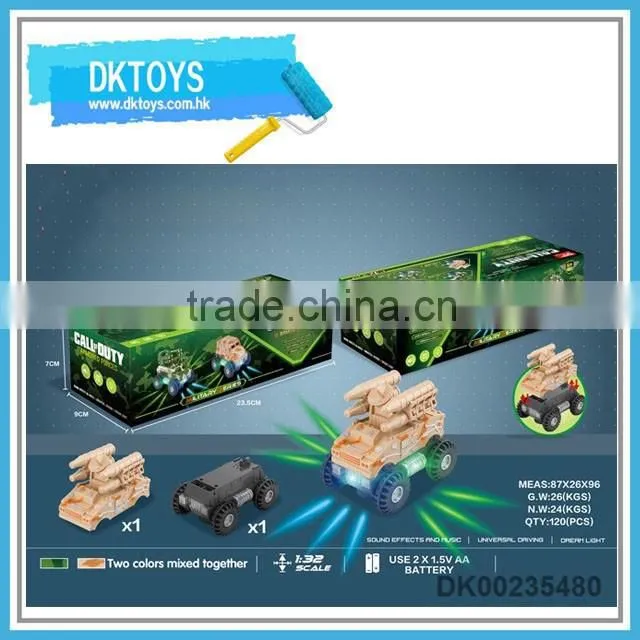 B/O military bump&go command truck toy with light and music