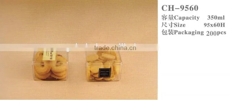 DISPOSABLE PS COOKIES BISCUIT SNACK PACKING BOX SQUARE CONTAINER WITH LID ECONOMIC CH9560