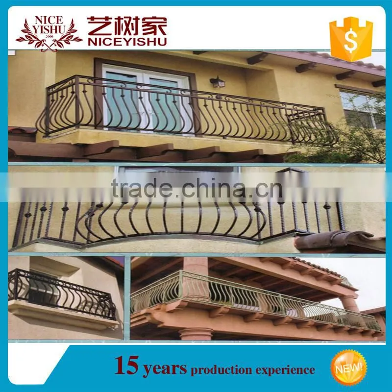 modern design metal balcony guard railing/cast iron balcony railing/modern iron railing designs