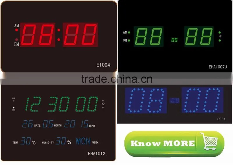 LED digital calendar clock with week and temperature