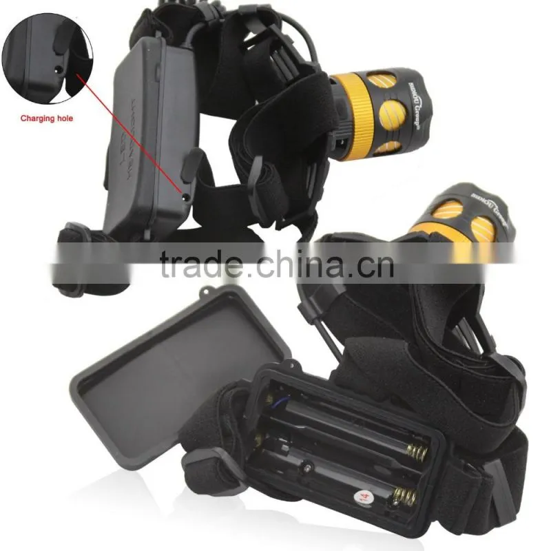 1200 Lumen LED Zoomable Headlamp Head Torch Light Bike Lamp Rechargeable Waterproof 18650 Battery For Camping