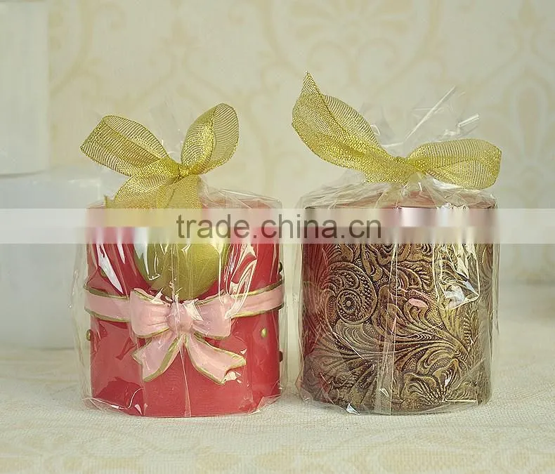 Wholesale Multi-color flameless scented decorative pillar candle