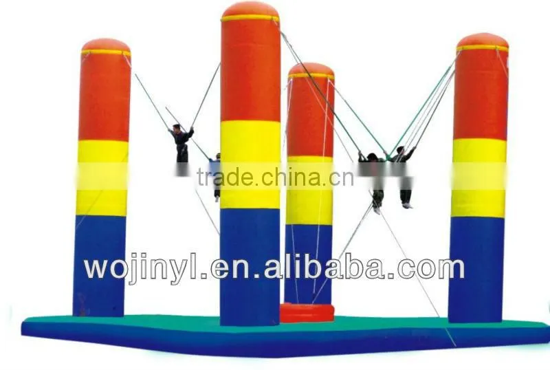 exciting inflatable five pillars bungee jumping fantastic sport game for adults