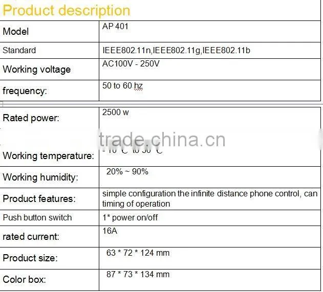 Intelligent high speed 300 mbps inside mount house use wifi AP