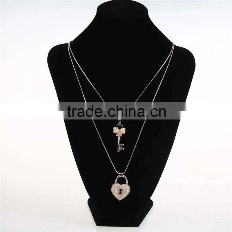 European and American fashion necklace alloy exaggerated fashion brief paragraph sweater chain necklace