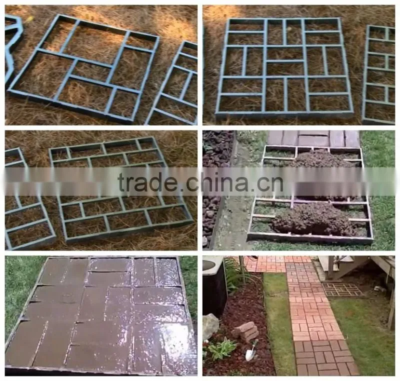 New Design Plastic Injection Park Walkway Mould DIY Garden Plastic Paving Mould