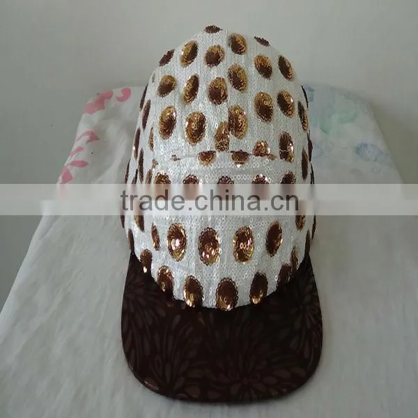 supply Denim 5 panel hats sequins 5 panel hats Golden Cream