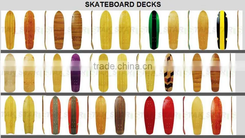High quality 31x8 inches 7 ply 100% canadian maple short Skateboards maple wood skateboards