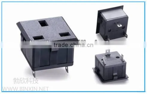 2015 Cheapest power plug 13A female 3 pin UK wall outlet with ce rohs