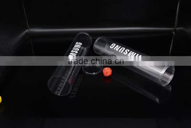 transparent plastic pet cylinder packaging for mouse pad
