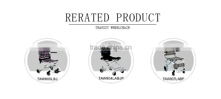 Airplane Lightweight Transit Wheelchair for Disabled and Elderly/Silla de ruedas transita para los discapacitados