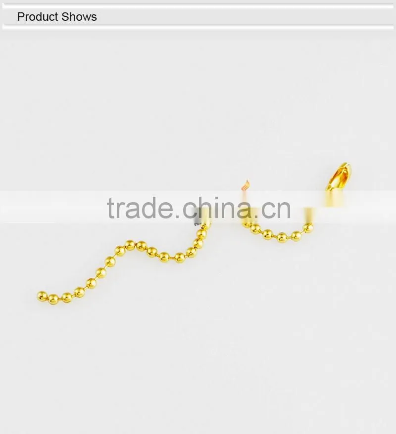 Decorative Iron Yellow Gold Metal Ball Bead Chain For Handbag