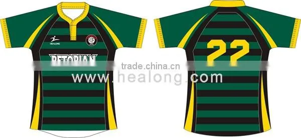 slim fit league collar fashionable rugby jersey