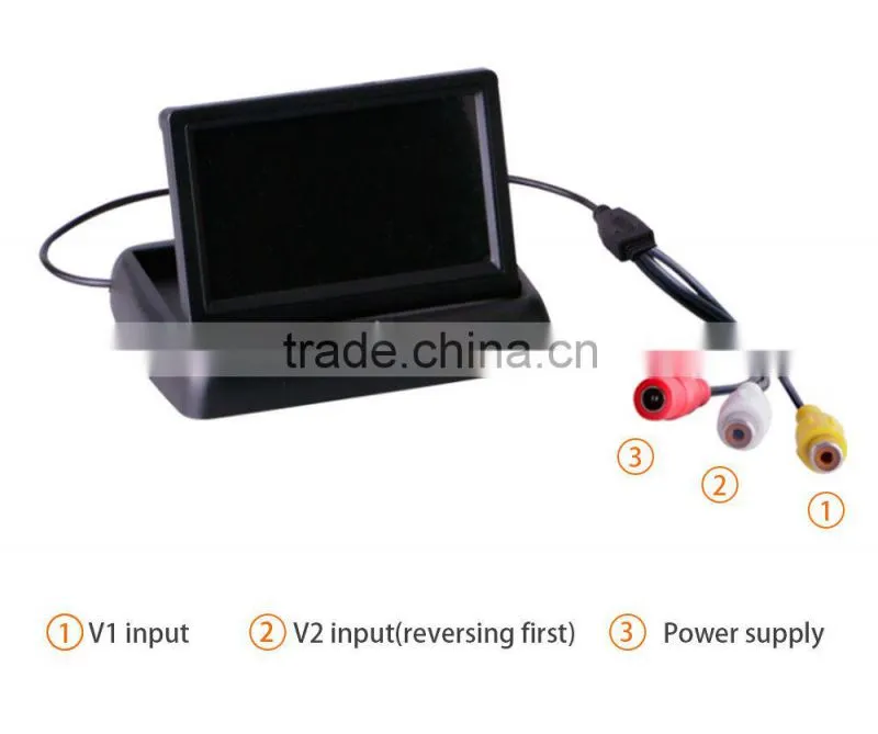 professional 4.3" lcd monitor with 2 way av input