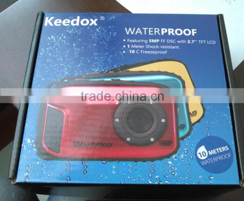 FHD 1080P 12M H2006 2.7" Touch Panel 8x zoom waterproof red eye correction DV216 Digital camera