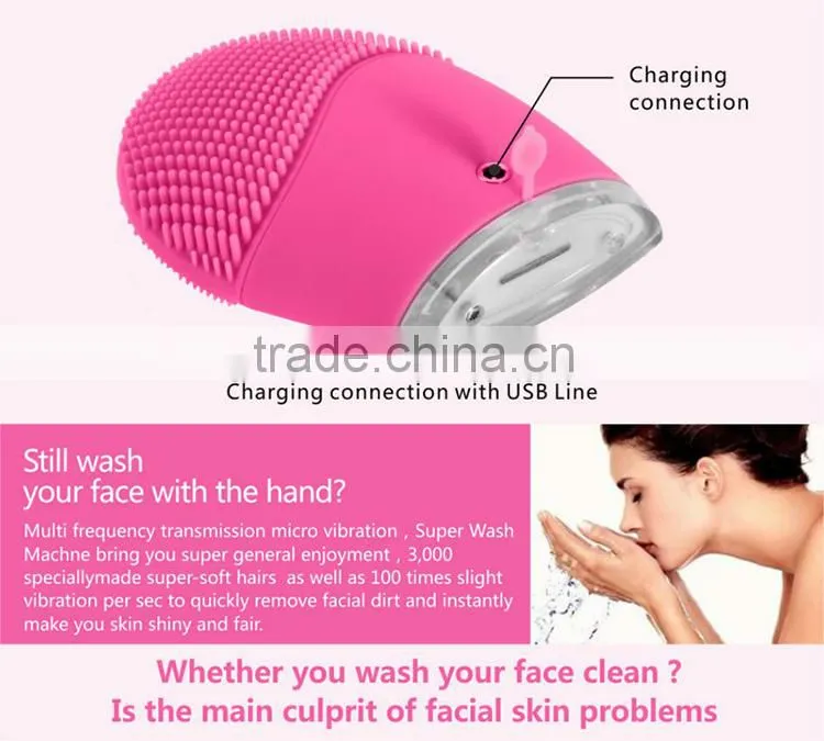 best silicone skin cleaner brush/ultrasonic face washing scrubber