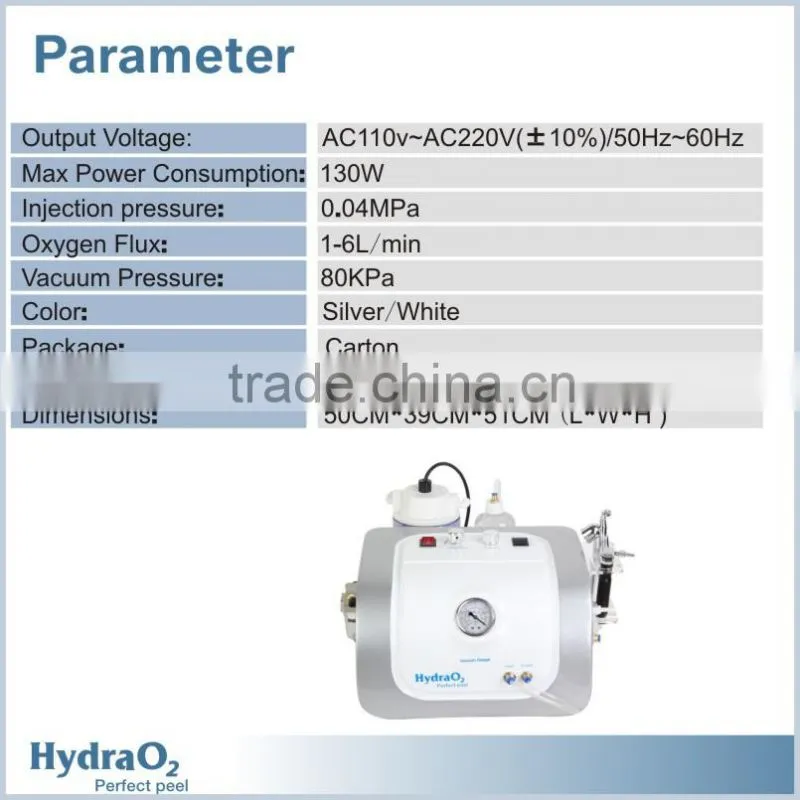 2015 New water dermabrasion machine oxygen therapy skin beauty