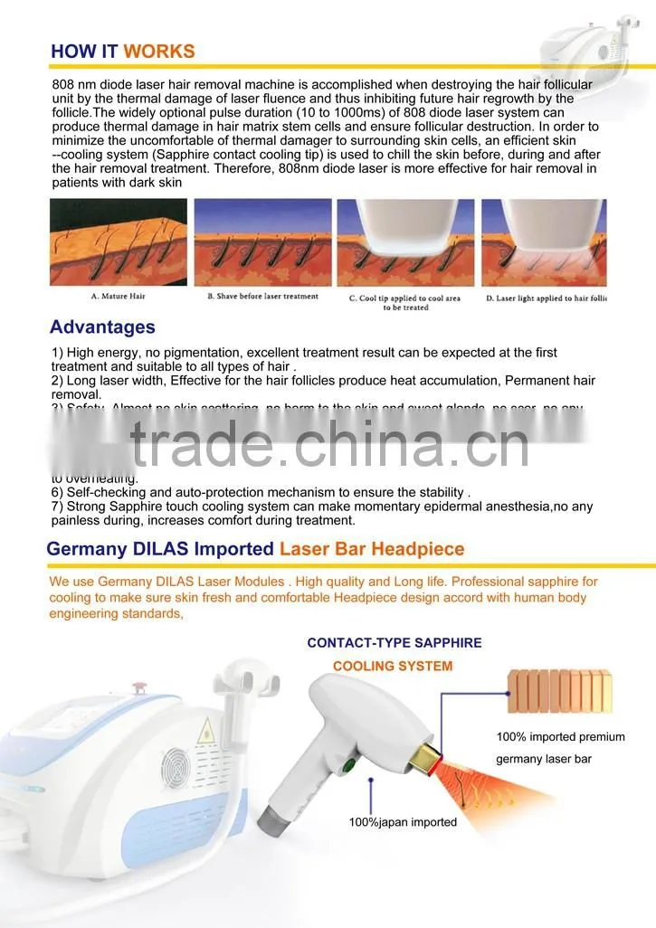 CE Approved Professional Laser Hair Removal Machine
