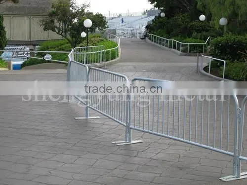 Factory of galvanized folding crowd control barrier,metal can removable fence
