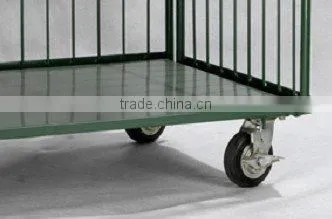'L' frame nestable roll cart/roll container trolley