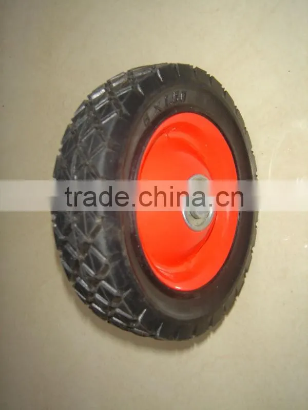 6"x 1.5" small rubber wheel for recycle bin
