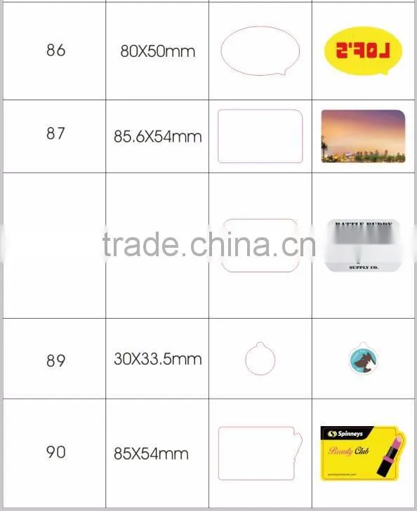 Promotion Plastic Baggage Tag Travel Tag with Transparent String