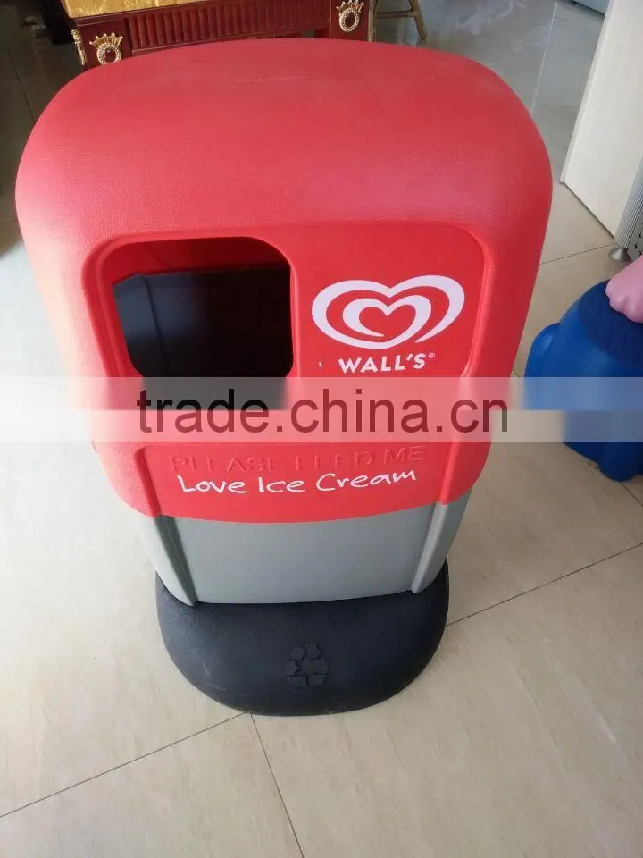 Customized new stlye garbage can plastic trash/dust bin Huizhou factory
