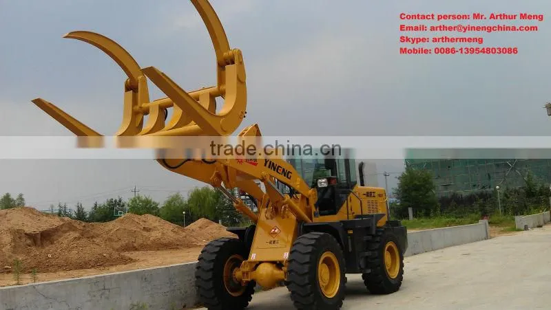 3 ton grass/ timber/log grab front loader (Dumping height: 4400mm)
