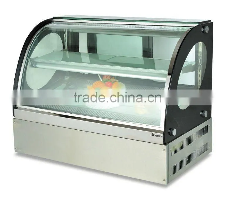 jieguan luxury free standing double arc cake Display Cooler /Cake Display Refrigerator CW-1200