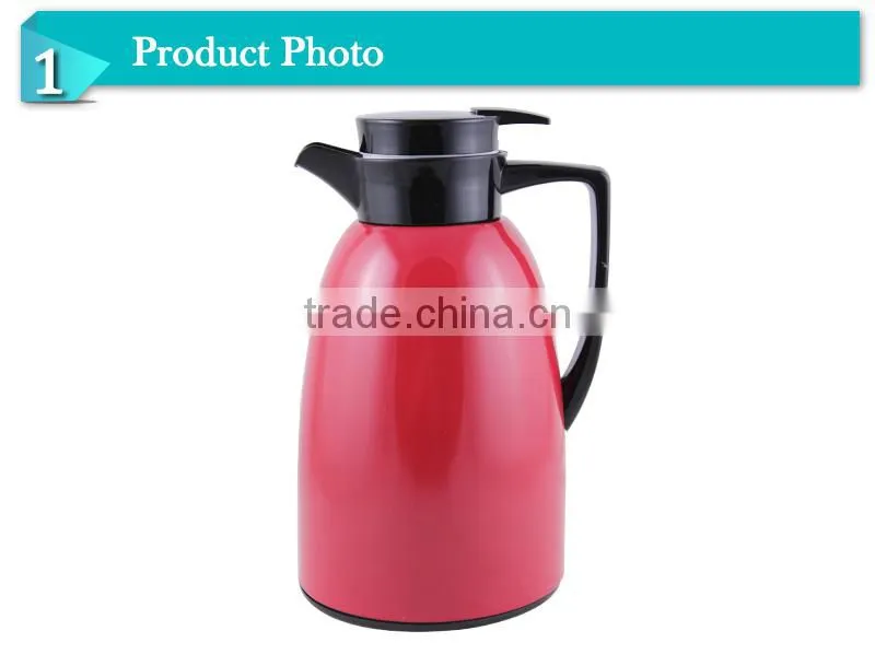Metal printed outer design fruit infuser borosilicate glass water jug (JGEL)