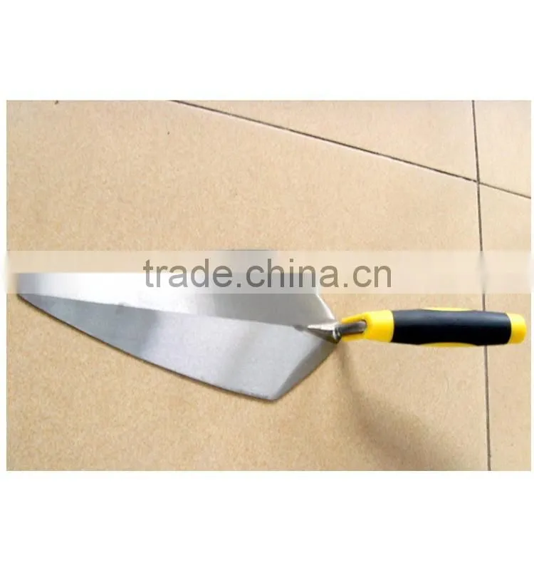 fine polished one piece forged trowel with wooden handle ( factory )