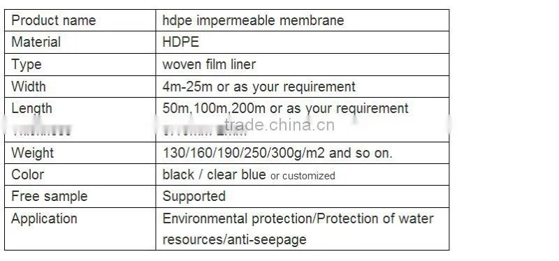 hdpe geomembrane fish pond liner