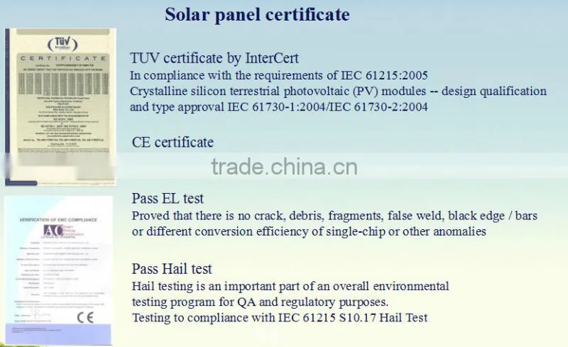 Monocrystalline solar panels 100w 150w 200w PV solar panel mono price