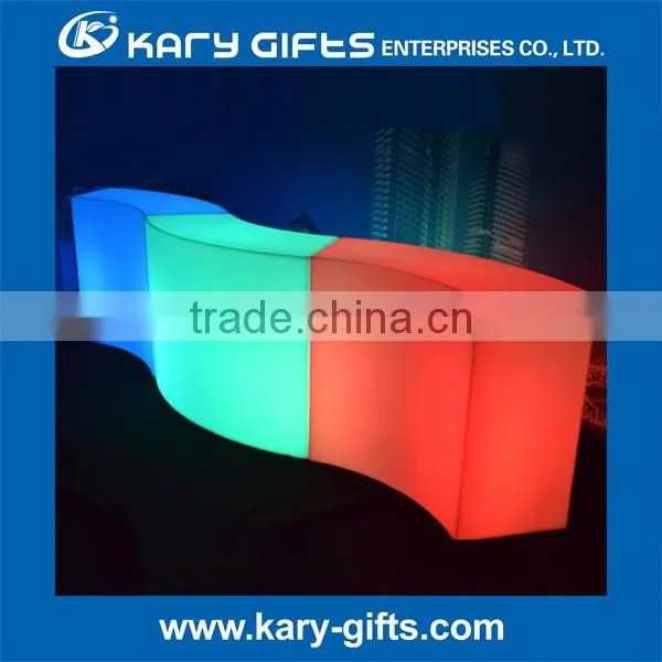 Remote control led bar counter wedding led light reception bar table