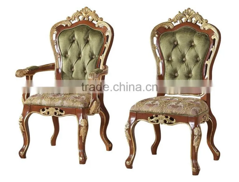 Antique Classic Palace Leisure Telephone Chair, Luxury Gold Painting Armed Chair, Sofa Wood Carving Living Room Furniture