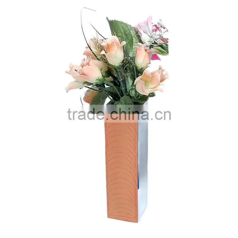 Home decoration beautiful gift item metal craft aluminum vase