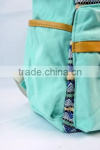 Store More Fashion Design Casual Canvas Blue Rucksack Bookbag