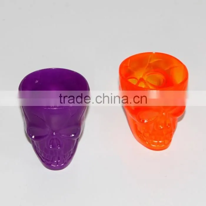 Cool Skull 2oz plastic Beer Shot Glass Halloween Skull Cup