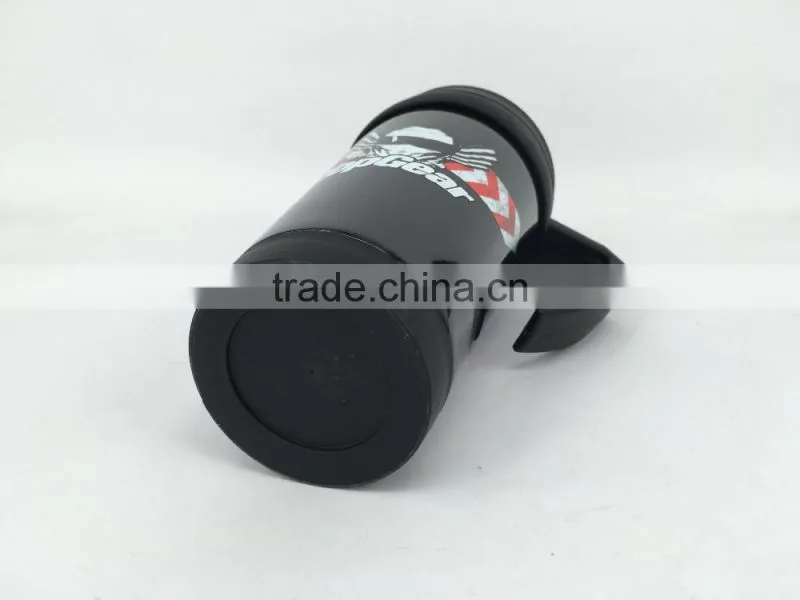 BPA free 450ml double wall plastic mug with paper insert/advertising mug with handle